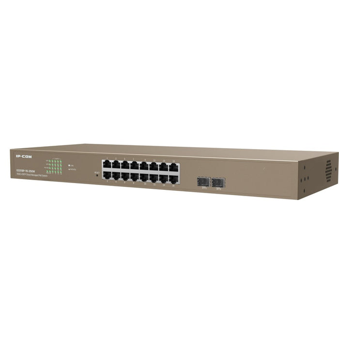 IP-COM G3318P-16-250W 16GE+2SFP Cloud Managed PoE Switch 