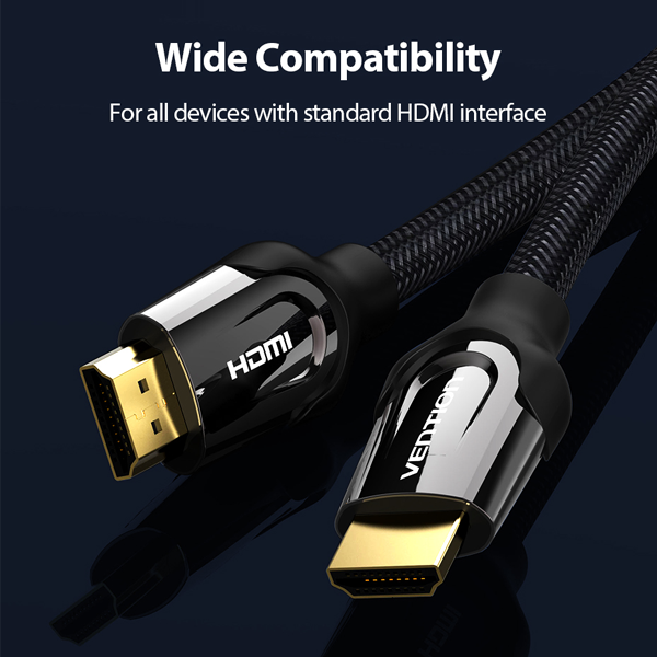 Vention High-Speed Nylon Braided HDMI 4K@60Hz 2M Cable – VEN-VAA-B05-B200