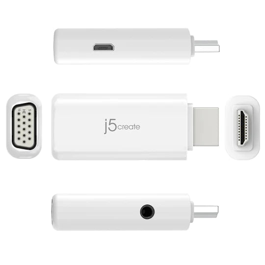 j5create HDMI™ to VGA Video Adapter Converter with Audio compatible with mac and windows - JDA203