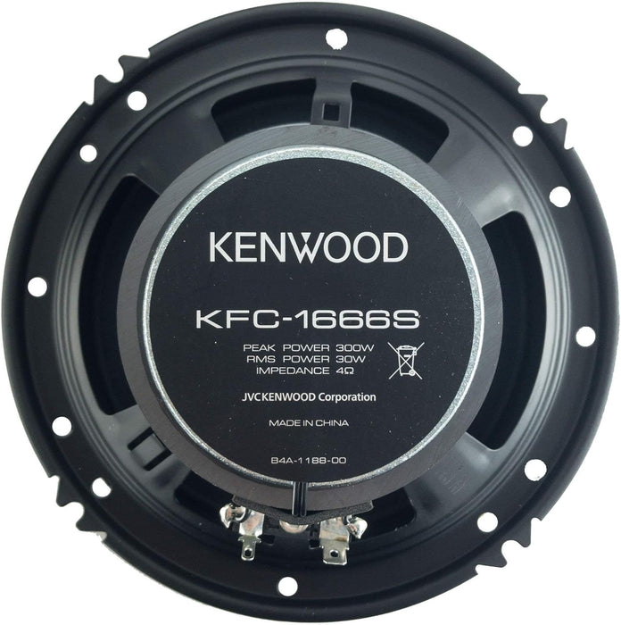 Kenwood KFC-1666S 6.5 inch 300W 2-Way Car Coaxial Speakers with Sound Field Enhancer