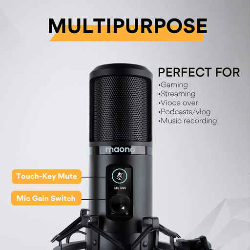 MAONO AU-PM421 Professional Microphone Podcast Mic - supports 192KHZ/24BIT