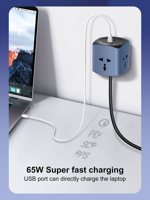 LDNIO SC3319 6 in 1 Power Socket Adapter Desktop Charger 