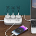 LDNIO SC3416 Universal Socket with 3 AC Outlets, Single Switch Control Extension with 4 USB 3250W Power Strip with 2M Cable