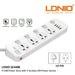 LDNIO SC4408 2500W 4 Sockets with Independent Switch 3.4A 4 USB Port Multifunction Power Surge Protector Extension Cable