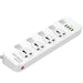 LDNIO SC4408 2500W 4 Sockets with Independent Switch 3.4A 4 USB Port Multifunction Power Surge Protector Extension Cable