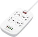 LDNIO SC5319 Multi Socket Extension Lead with 5 AC 3 USB Power Socket Plug Extender with 38W 