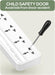 LDNIO SC5614 2500W Power Strip Extension Cable with 5 AC sockets, 6x USB Ports