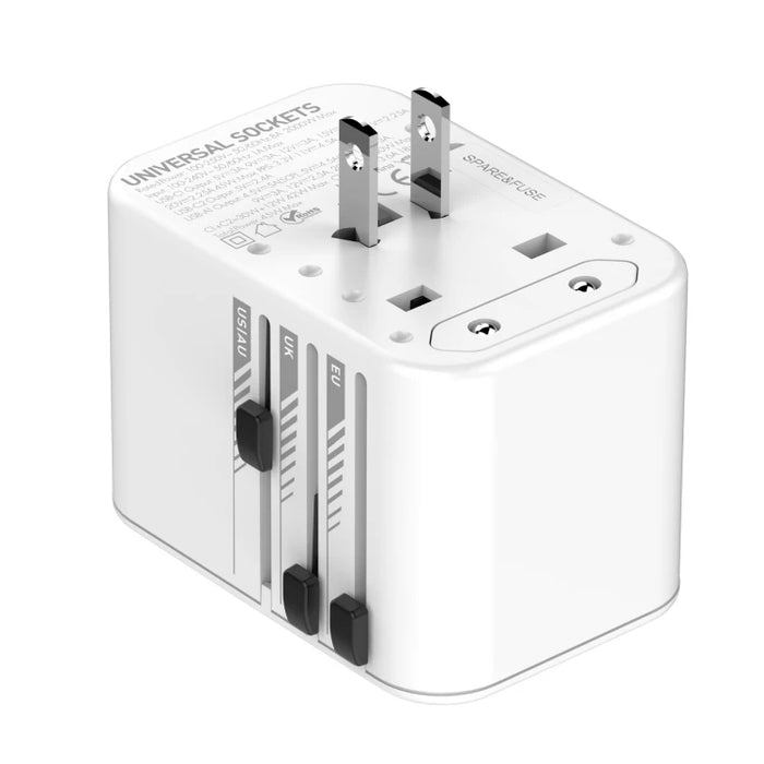 
LDNIO Z8 All in One Worldwide AC Power Wall Charger Plug USB 2 Type-C EU UK AU Smart Travel Adapter International Plug Adaptor



