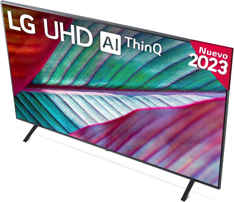 LG UR78 43 Inch 4K Ultra HD HDR LED TV 2023 (43UR78006LK) - WebOS Smart AI ThinQ, Magic Remote, 3 side cinema, HDR10, HLG, AI Sound (5.1ch), 2 Pole stand