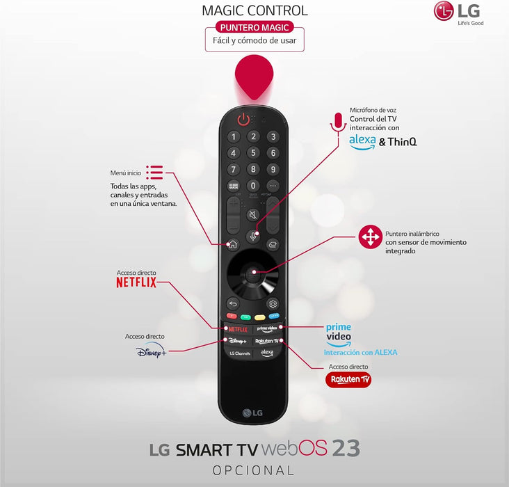 LG UR78 43 Inch 4K Ultra HD HDR LED TV 2023 (43UR78006LK) - WebOS Smart AI ThinQ, Magic Remote, 3 side cinema, HDR10, HLG, AI Sound (5.1ch), 2 Pole stand