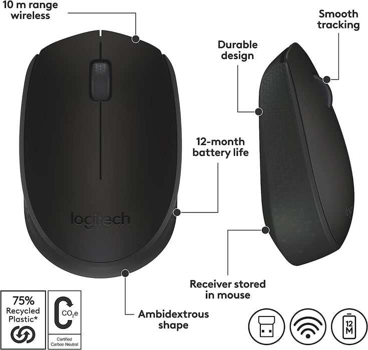 Logitech M170 Wireless Optical Mouse (910-004642)