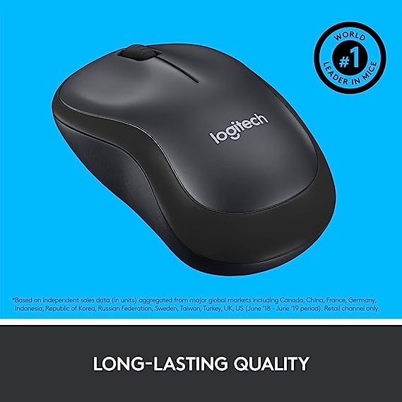 Logitech M220 Wireless Mouse with Silent Clicks (910-004878)