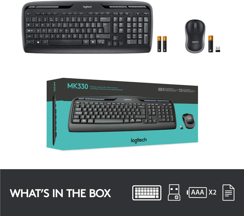 Logitech MK330 Wireless Keyboard and Mouse Combo (920-003986)