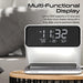 Promate 3-in-1 Multi-Function LED Alarm Clock with 15W Wireless Charger (Lumix-15W)- 10.7 Lumen Night Light with 3 Brightness Modes, Dual Alarm with Snooze Function, 12Hr/24Hr Time Format