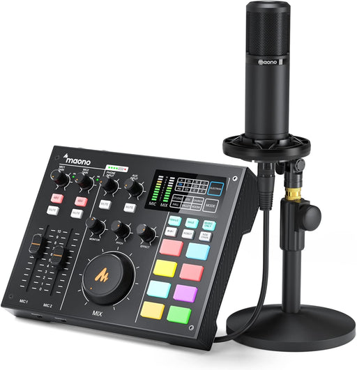 MAONO MaonoCaster All-In-One Podcast Production Studio AU-AM100 Bundle - kit with pm 320T and mh601