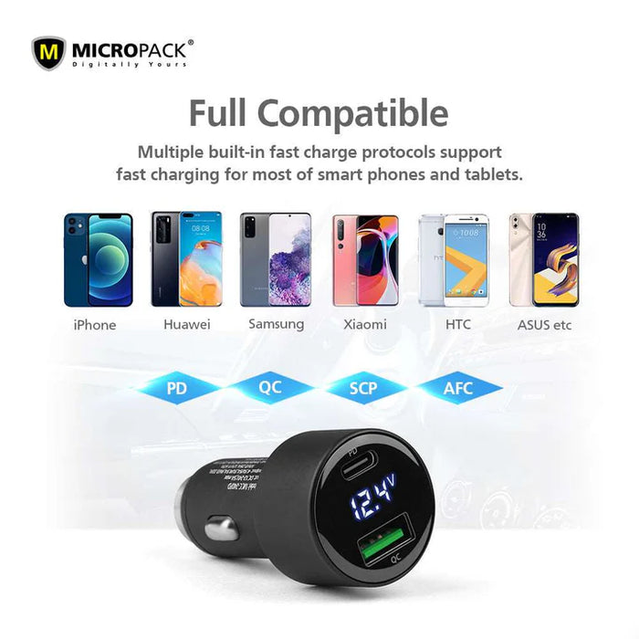 Micropack MCC-236QC 40W Dual Ports PD Car Charger