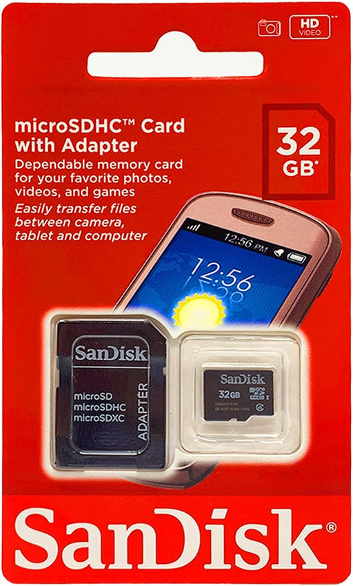 SanDisk 32GB MicroSDHC Memory Card