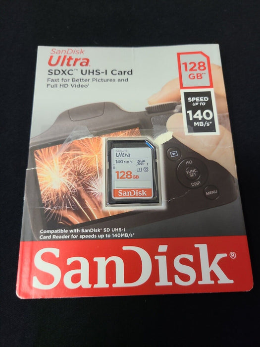 SanDisk  128GB Ultra SDXC Memory card 140MB/s Class 10 - SDSDUNB-128G-GN6IN