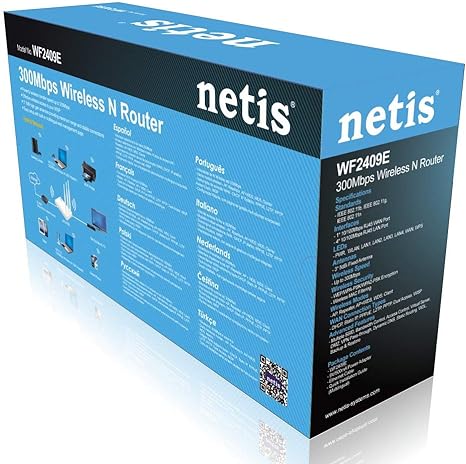 Netis WF2409E 300Mbps Wireless N Router - Smart 3 x 5dBi High Gain Antennas with Parental Control for Computers, Smartphones, Wireless Cameras