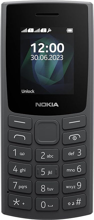 Nokia 105 Dual SIM Phone - up to 12 hours of talk time or 22 days of standby from a single charge.