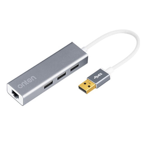 Onten OTN-5226 USB 2.0 to 3 USB 2.0 Hub With Gigabit Ethernet Adpater (0.2M)