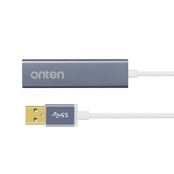 Onten OTN-5226 USB 2.0 to 3 USB 2.0 Hub With Gigabit Ethernet Adpater (0.2M)