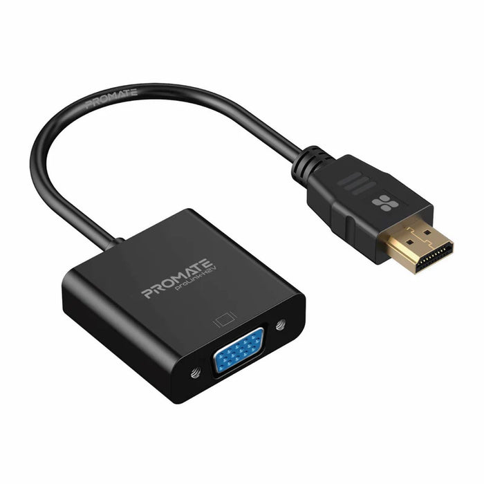 Promate HDMI to VGA Display Adaptor With Up to 1080p HD Resolution Support (ProLink-H2V)