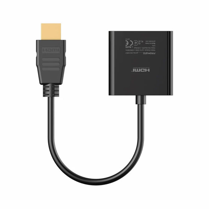 Promate HDMI to VGA Display Adaptor With Up to 1080p HD Resolution Support (ProLink-H2V)