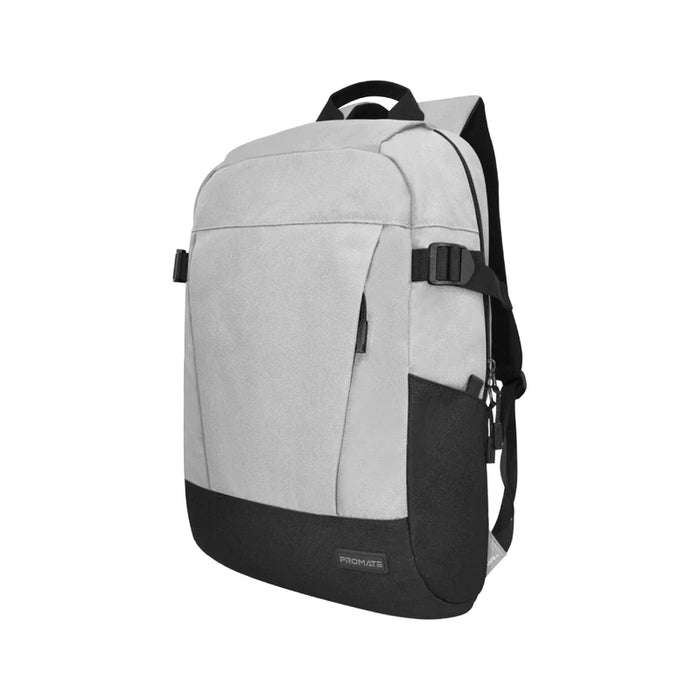 Promate 15.6 ComfortStyle Laptop Backpack with Large Compartments, grey(Birger)