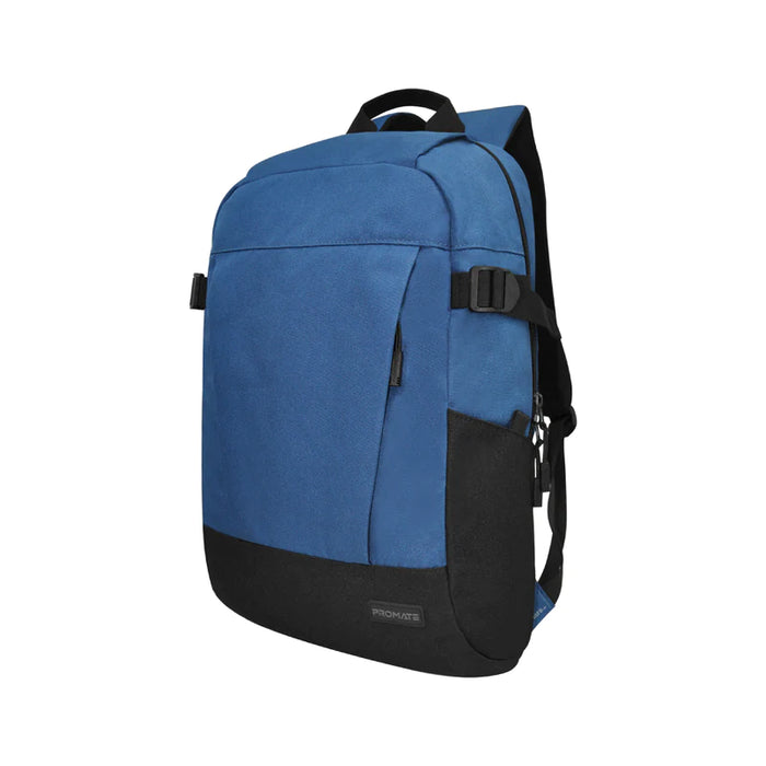 Promate 15.6 ComfortStyle Laptop Backpack with Large Compartments, Blue (Birger)