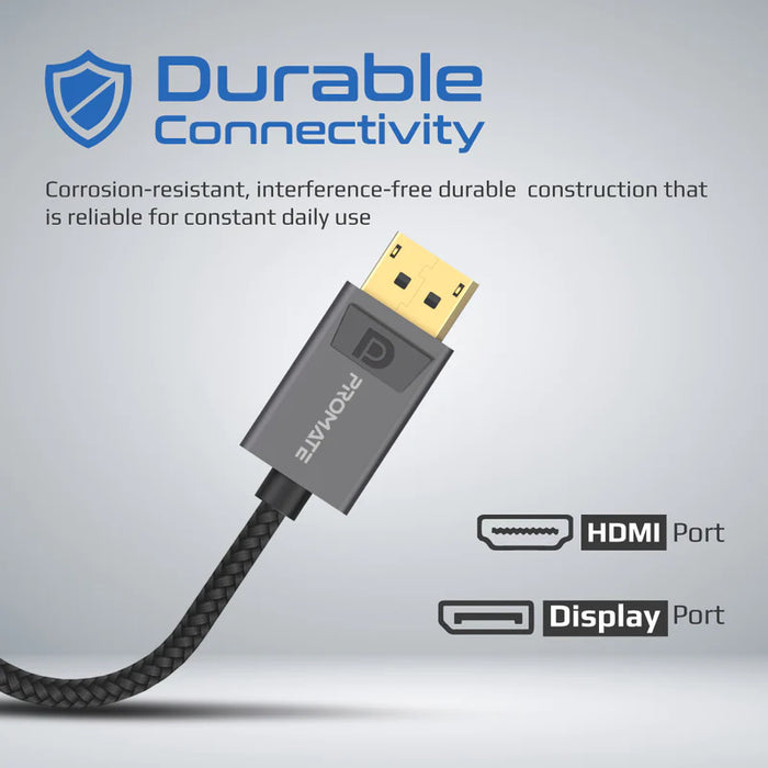 Promate 4K@60Hz High Definition DisplayPort to HDMI Adapter (MediaLink-DP)