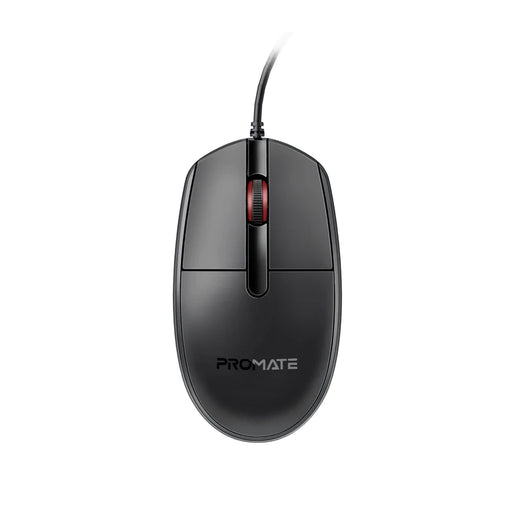 Promate CM-1200 Ergonomic Design Wired Optical Mouse