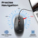 Promate CM-1200 Ergonomic Design Wired Optical Mouse