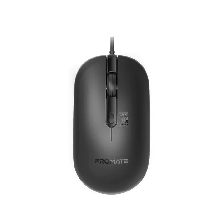 Promate CM-2400 MaxComfort Adjustable DPI Wired Optical Mouse