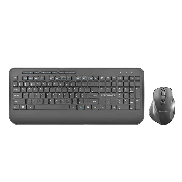 Promate ProCombo-12 Sleek Profile Full Size Wireless Keyboard and Mouse