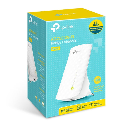 TP-Link AC750 Mesh Wireless N Wall Plugged Range Extender - TL-RE200