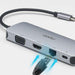Rapoo 10-in-1 USB C Hub Adapter(XD200)-With 4K HDMI, 1080P VGA, SD/TF Card Reader, 4 USB 3.0 Ports, Type C Charging, RJ-45 Port