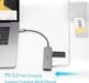 Rapoo 5 in 1 with 4K HDMI Type C Hub (XD100C)-3 USB 3.0 Ports, Type C Charging