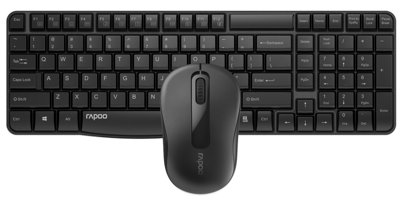 Rapoo X1800S Wireless Multimedia Keyboard & Optical Mouse Compact