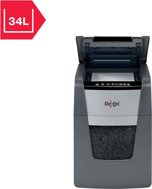 Rexel Optimum AutoFeed+ 100M Automatic Micro Cut Paper Shredder P5