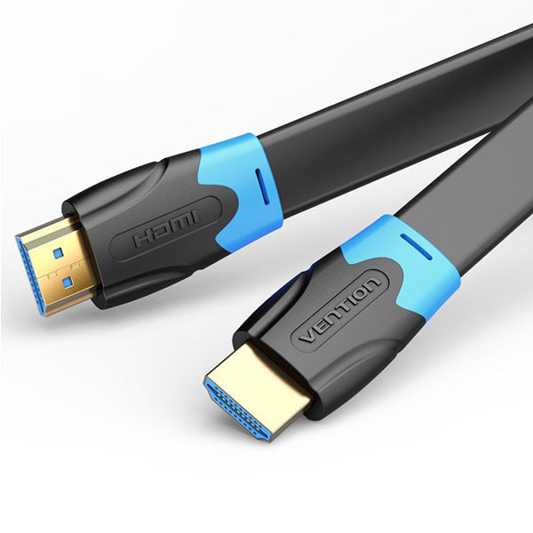 Vention Flat High- Speed HDMI Cable 1M - VEN-AAKBF - supports 3840*2160 @60Hz High Dynamic Range (HDR)