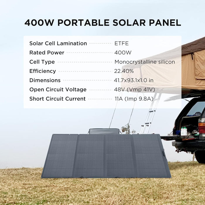 EcoFlow 400W Portable Solar Panel- (SOLAR400W)