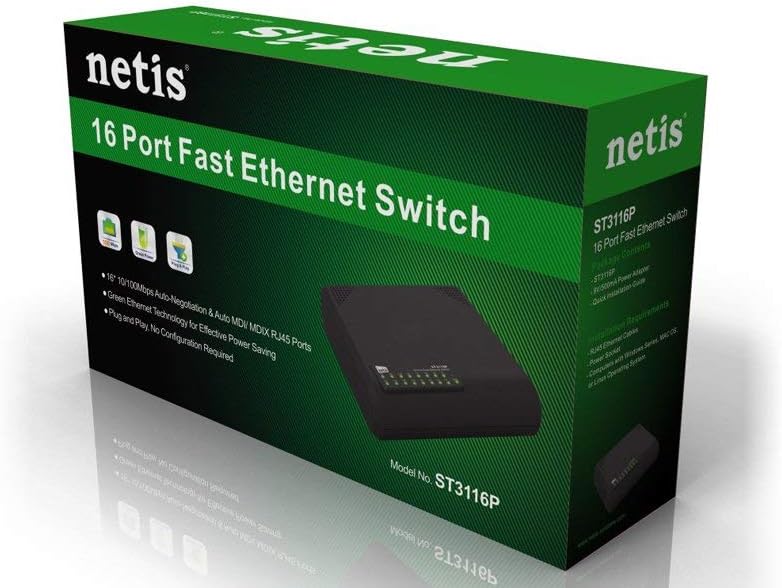 Netis ST3116P 16-Port 10/100 Desktop Switch