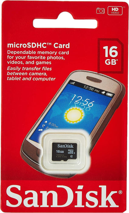 SanDisk MicroSDHC 16GB Memory Card (SDSDQM-016G - B35A)