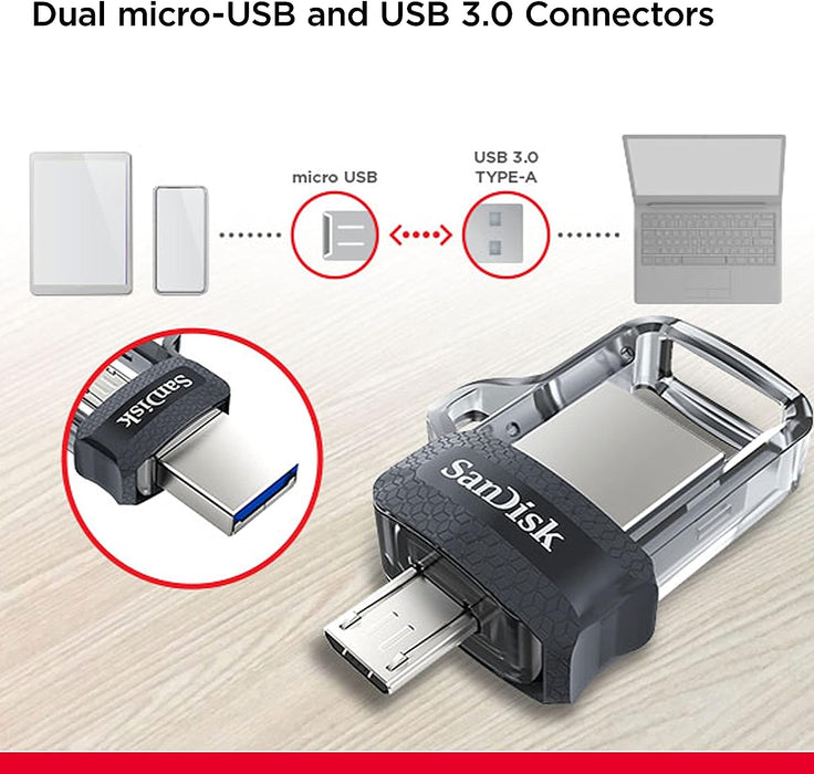 SanDisk Ultra 16GB Dual Drive m3.0 OTG Flash Disk Drive