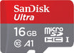 SanDisk Ultra 16GB MicroSDHC Memory Card