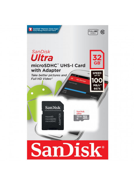 SanDisk Ultra 32GB MicroSDHC Memory Card