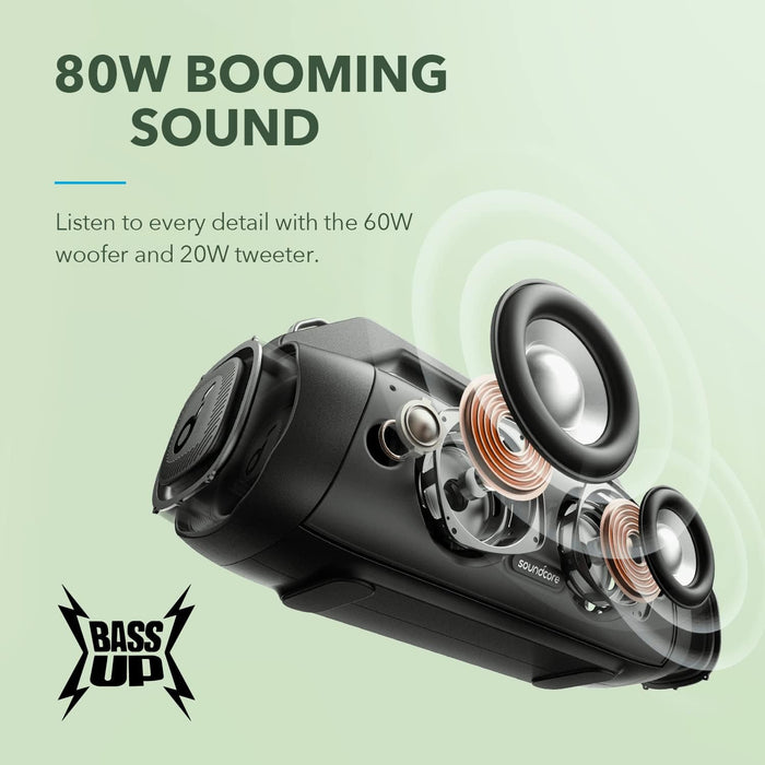 Soundcore Anker Motion Boom Plus IP67 Outdoor Speaker with 80W Stereo Sound