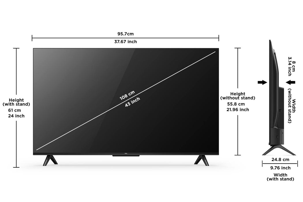 TCL 43P635 43 inch Google Smart Android UHD 4k HDR TV