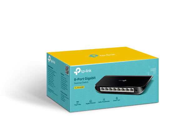 TP-Link 8-Port 10/100/1000Mbps Gigabit Desktop Switch - TL-SG1008D